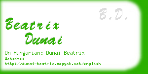 beatrix dunai business card